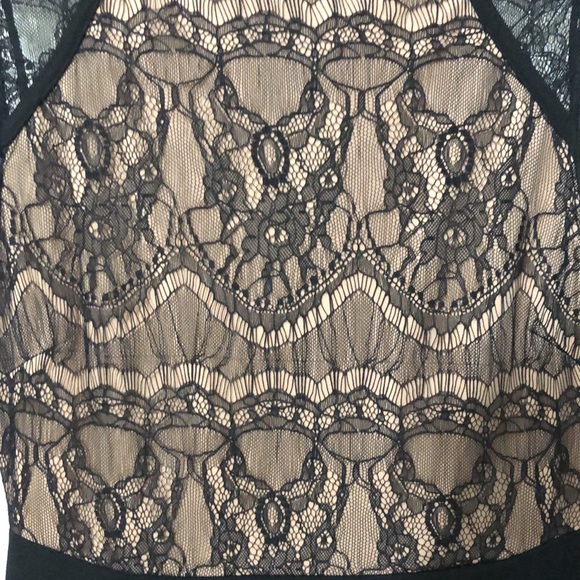 (M) Revamped Black Lace Mini Dress with Skort - Picture 6 of 16
